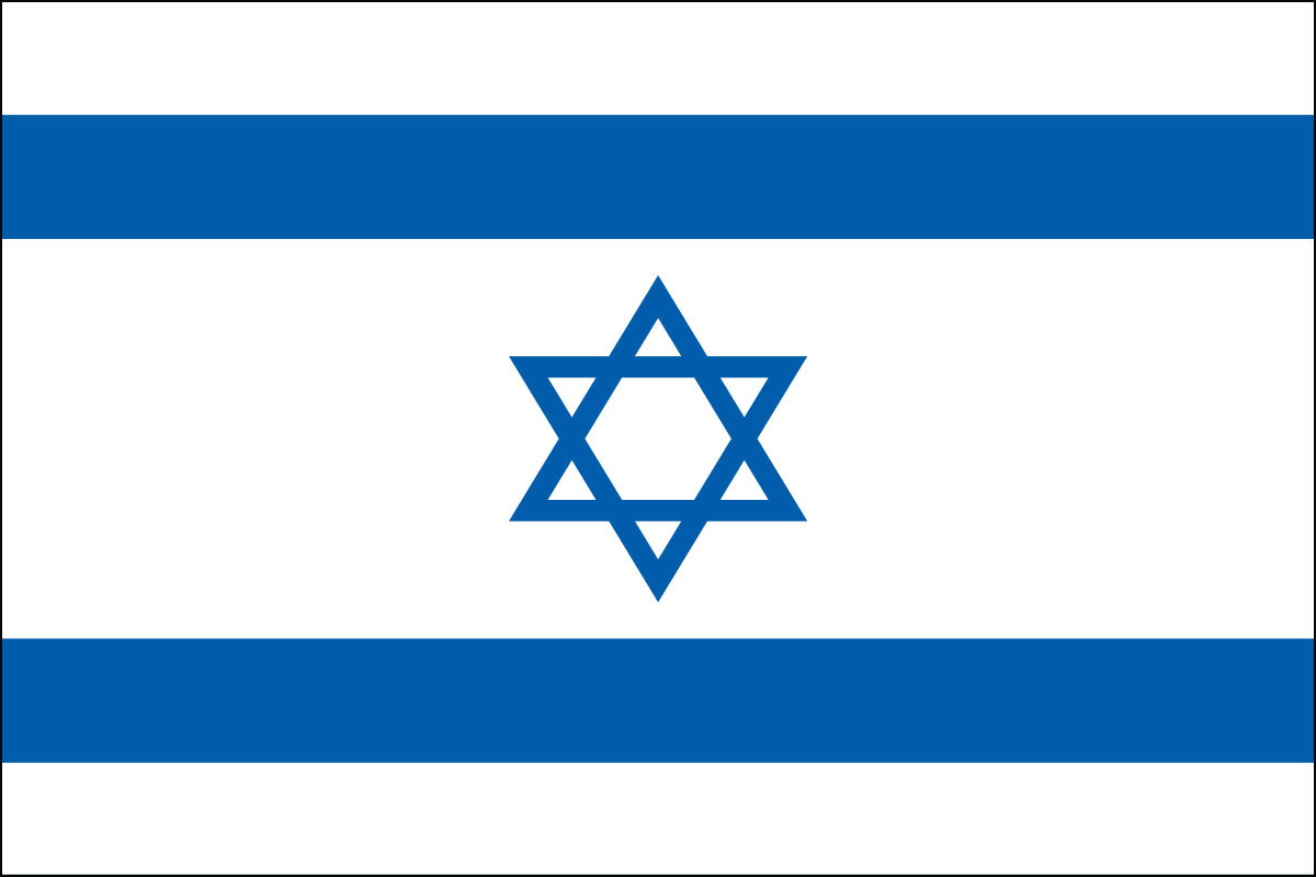 2x3' Poly flag of Israel