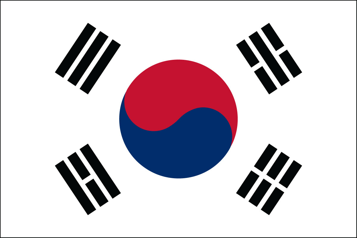 2x3' Poly flag of Korea - South