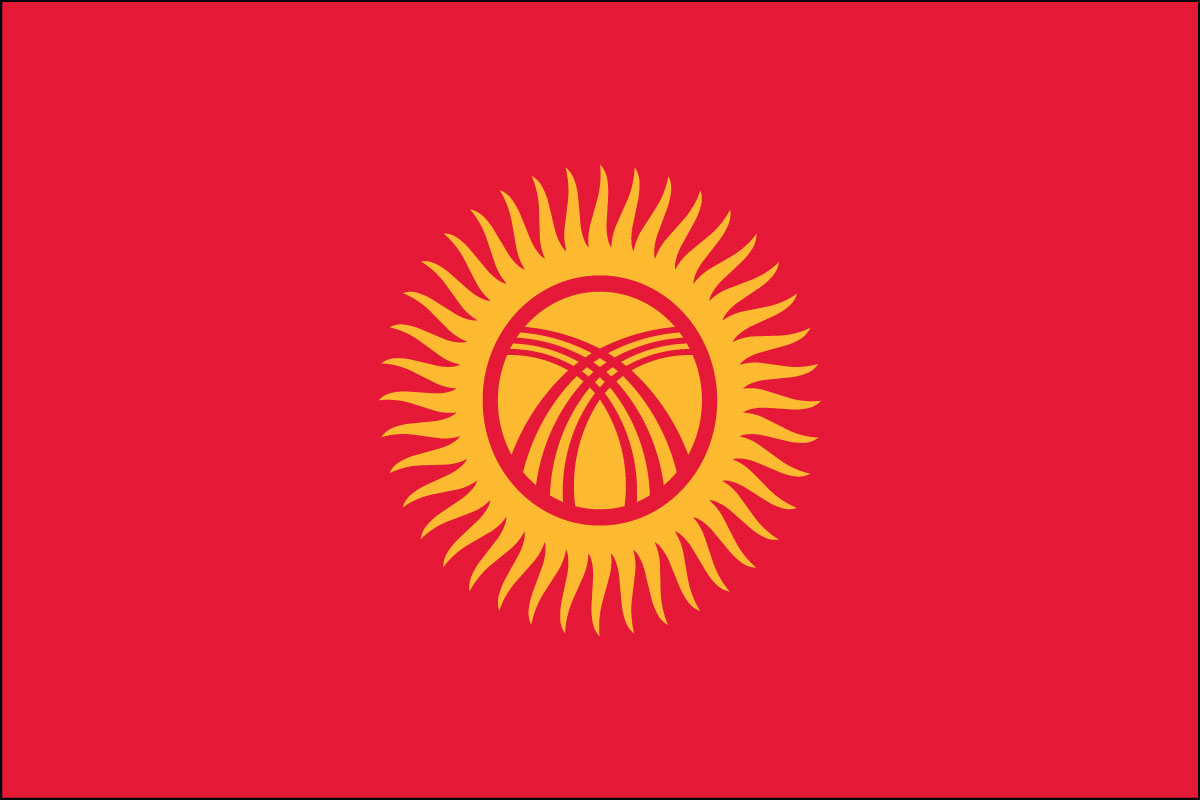 2x3' Poly flag of Kyrgyzstan