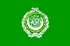 12x18" poly flag on a stick of League of Arab States