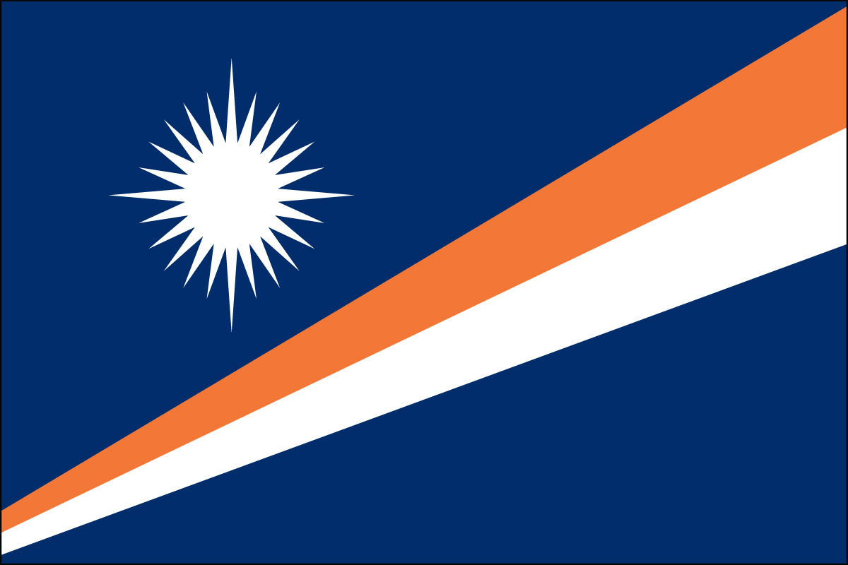 2x3' Poly flag of Marshall Islands