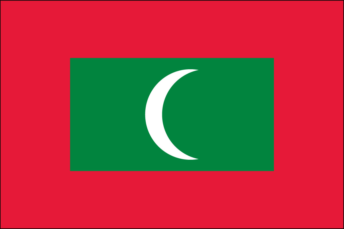 2x3' Poly flag of Maldives