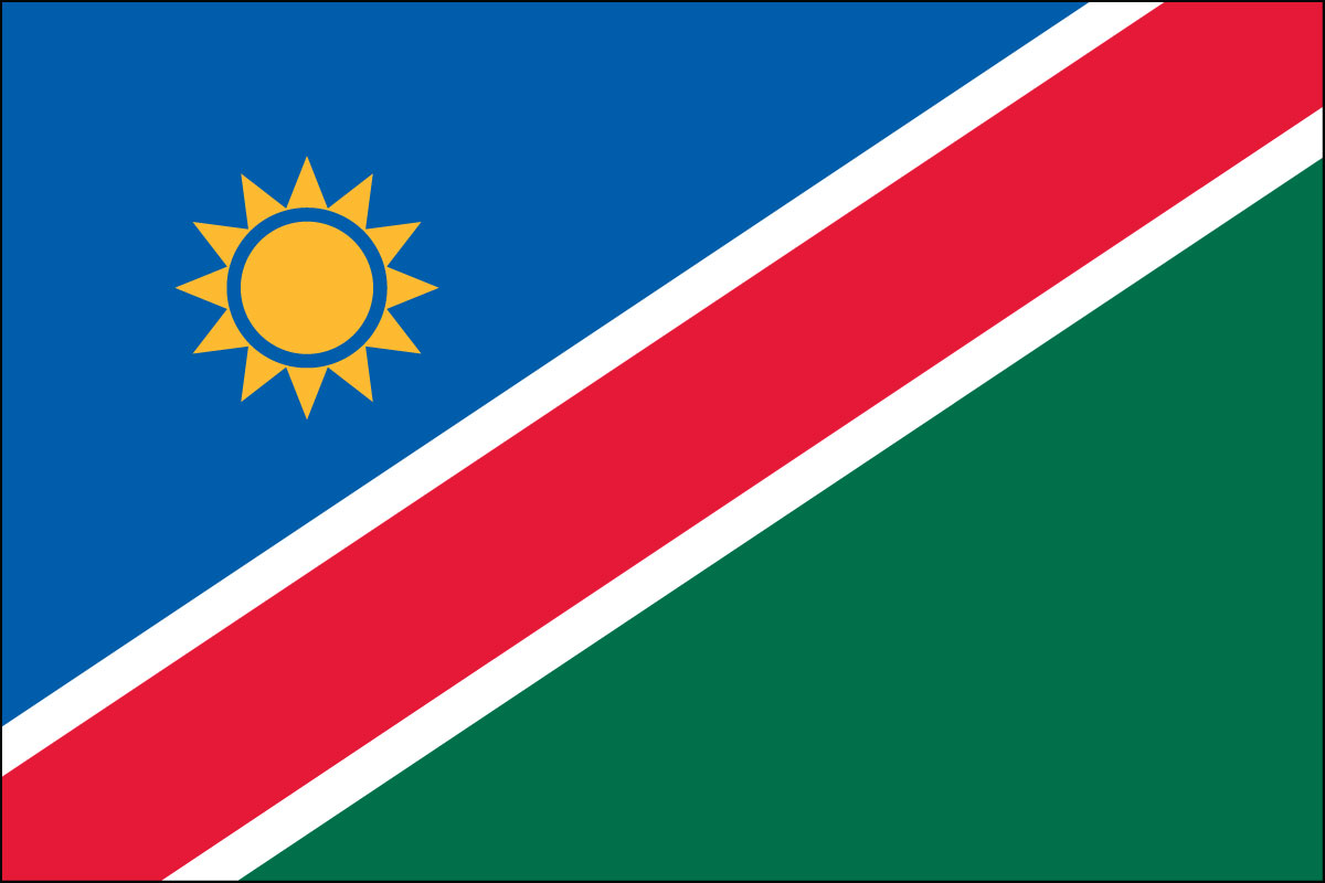 12x18" poly flag on a stick of Namibia
