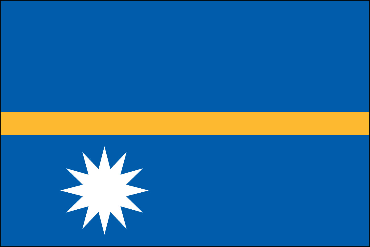 12x18" poly flag on a stick of Nauru