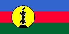 12x18" poly flag on a stick of New Caledonia