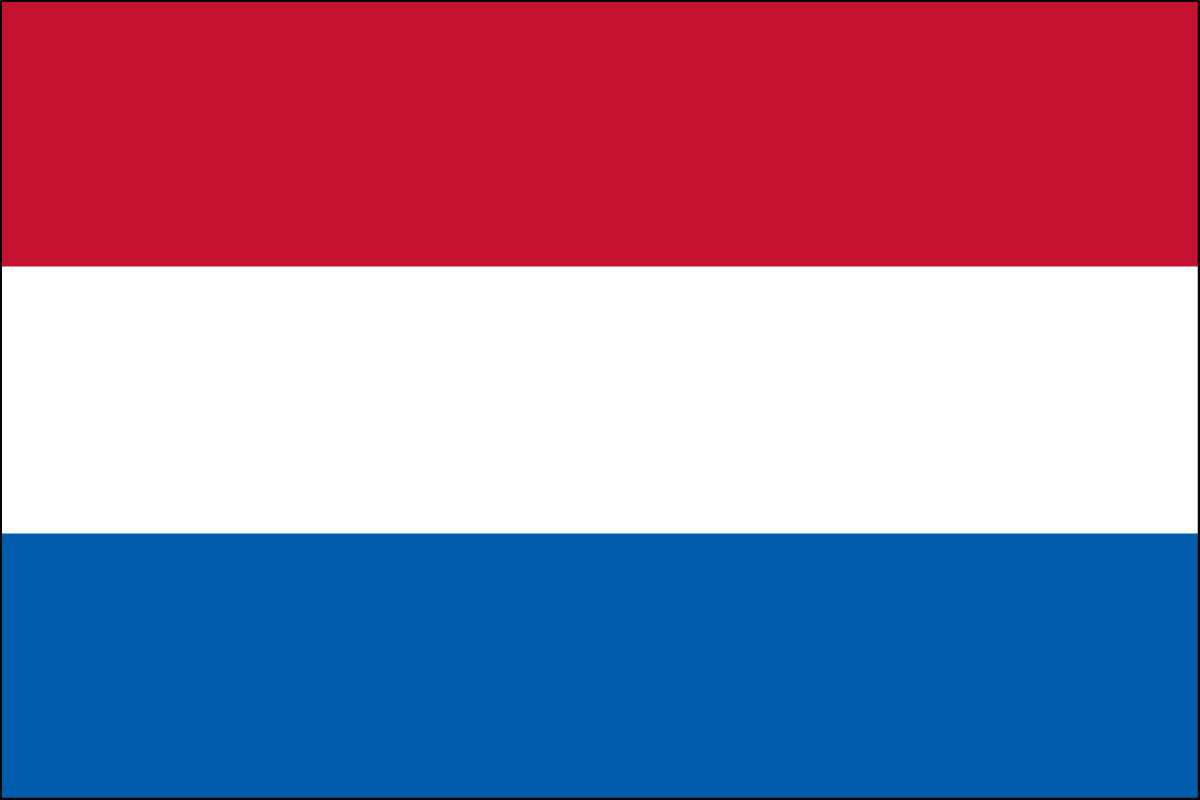 12x18" poly flag on a stick of Netherlands