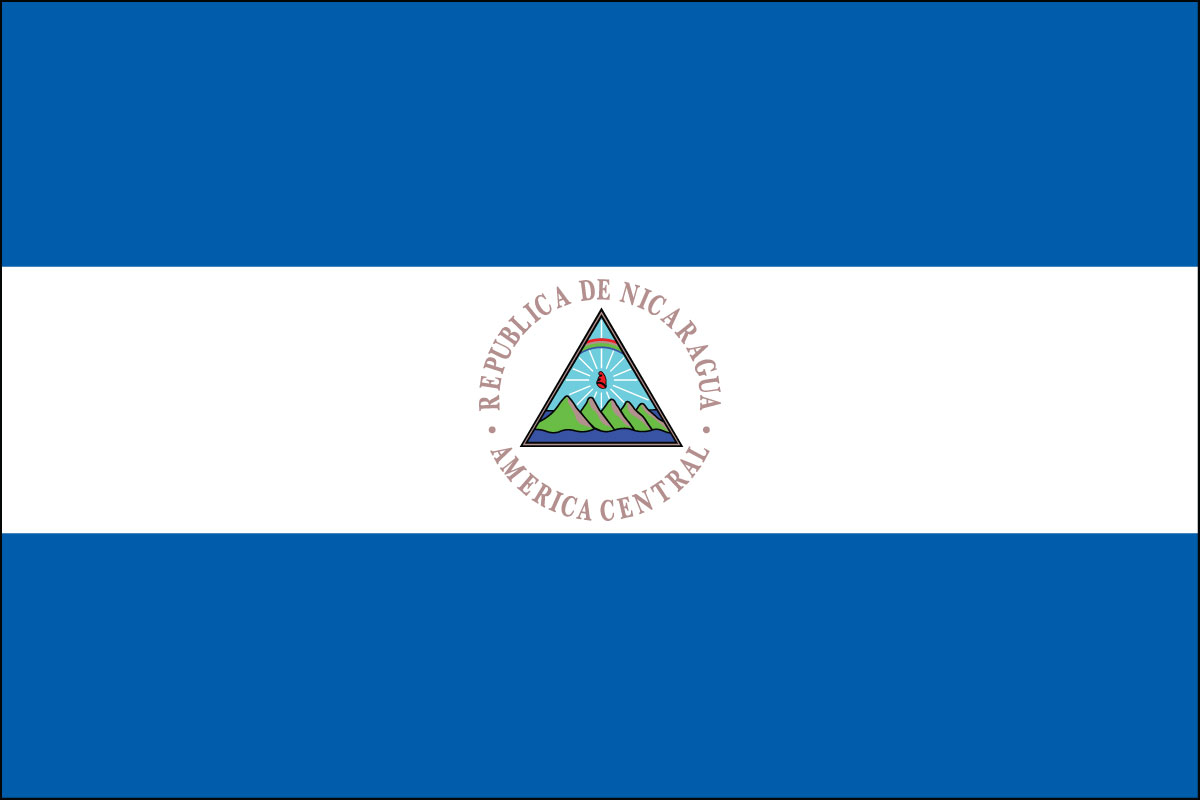 12x18" poly flag on a stick of Nicaragua