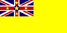 12x18" poly flag on a stick of Niue