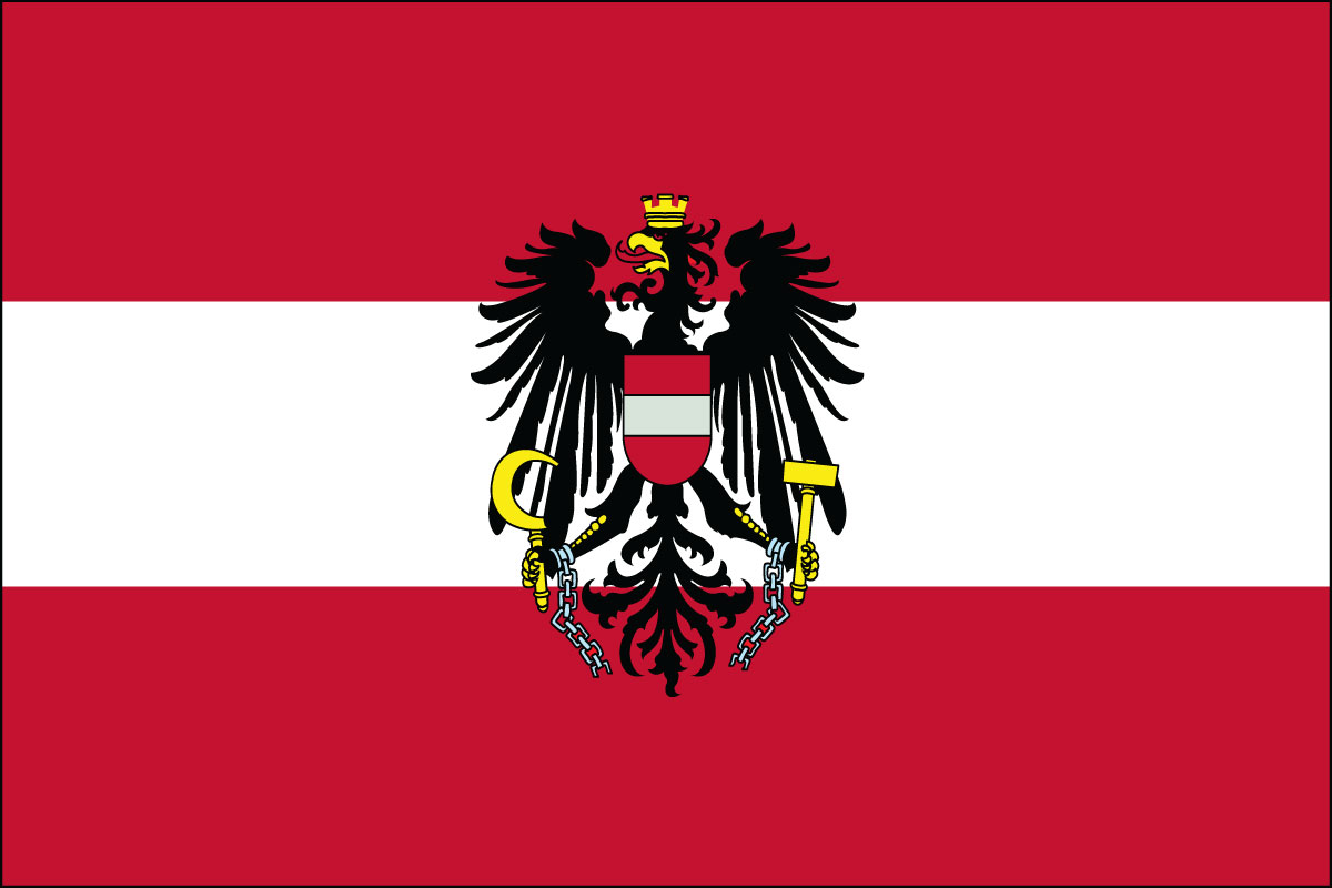 2x3' Poly flag of Austria with Eagle