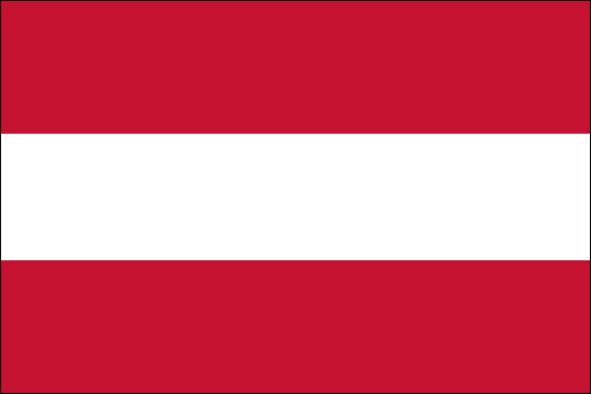 12x18" poly flag on a stick of Austria