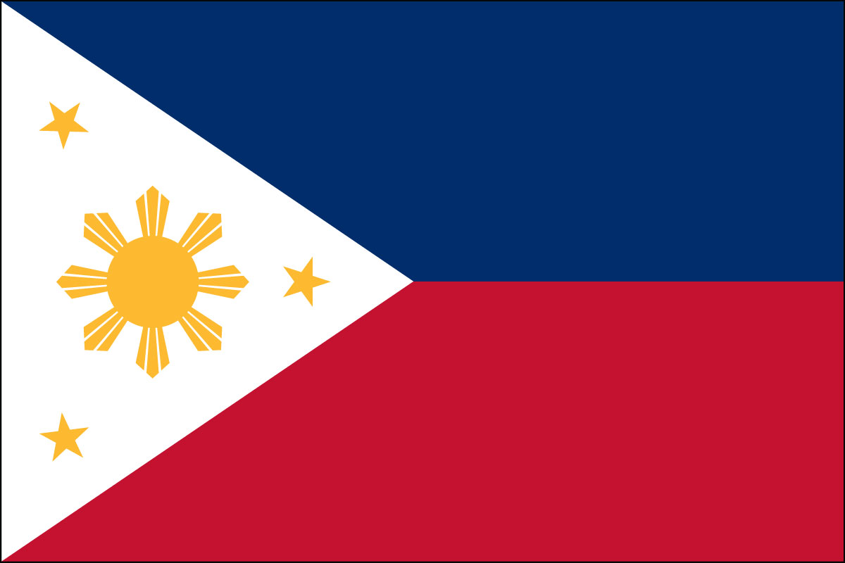 12x18" poly flag on a stick of Philippines