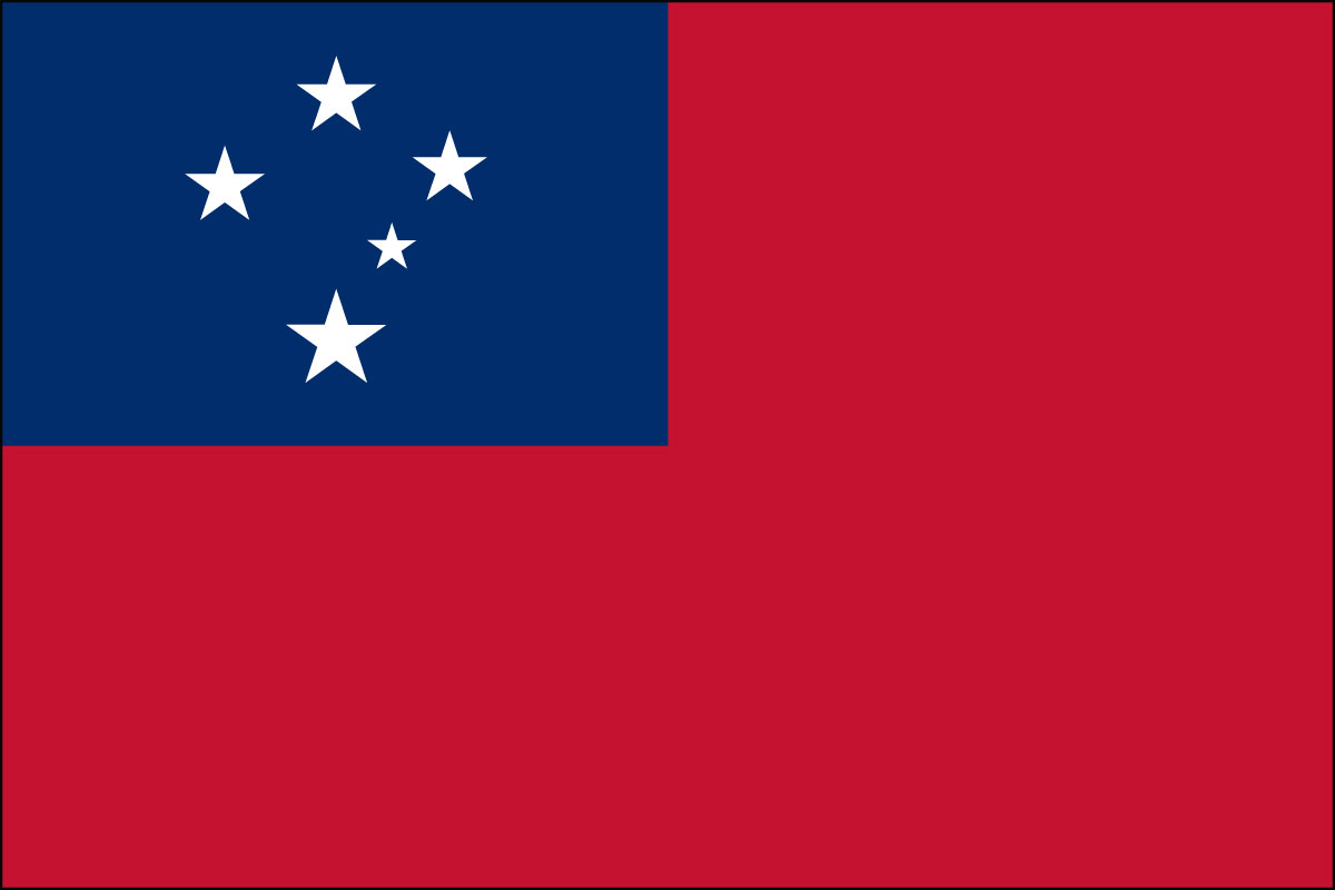 12x18" poly flag on a stick of Samoa