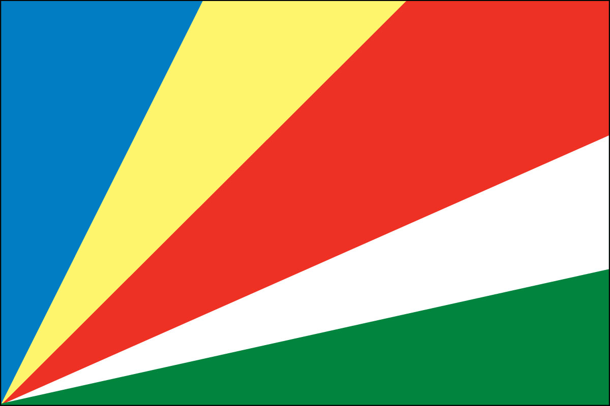 12x18" poly flag on a stick of Seychelles