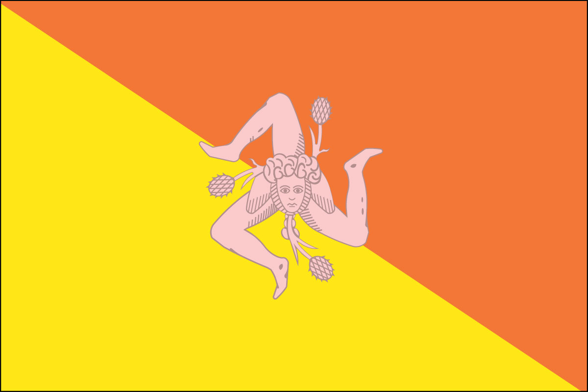12x18" poly flag on a stick of Sicily