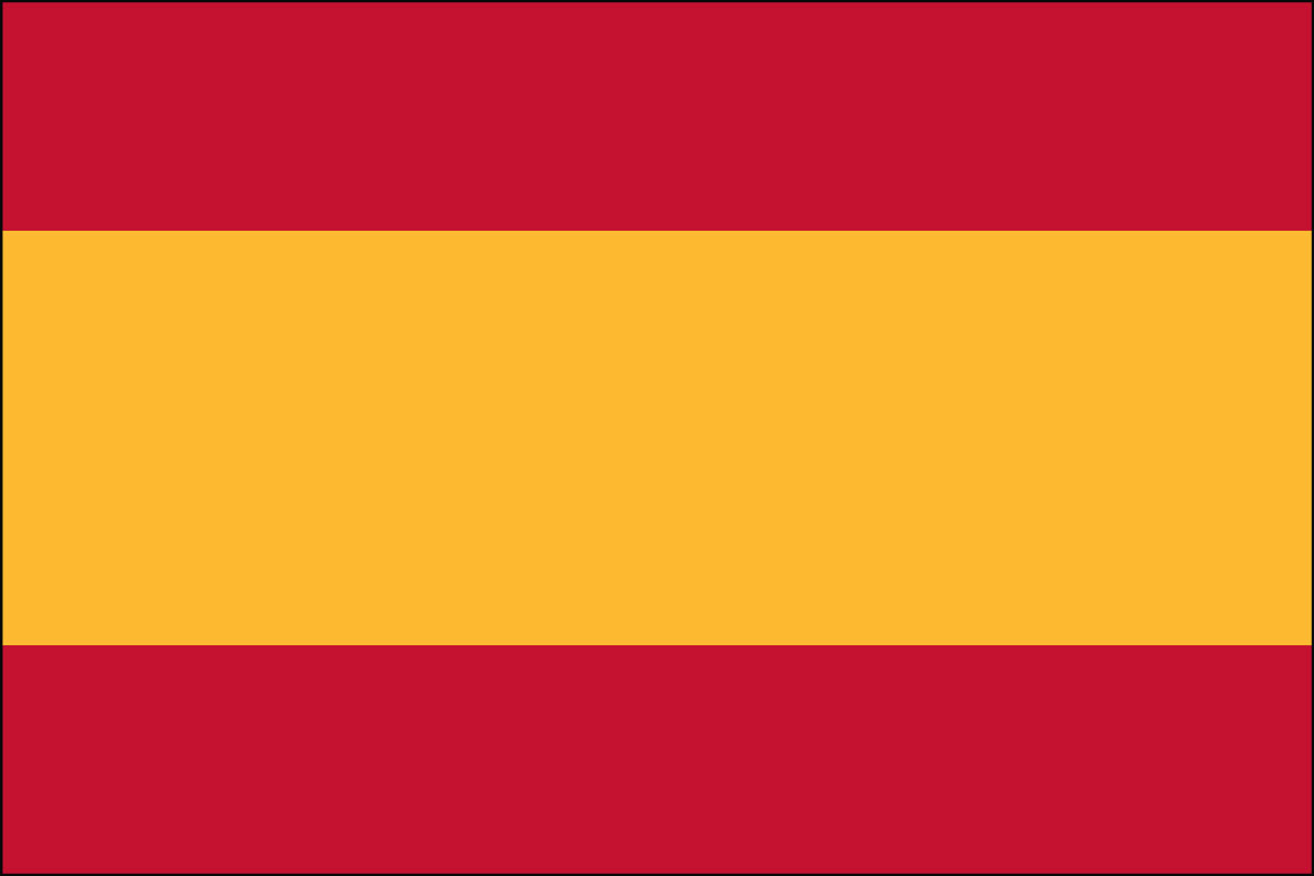 2x3' Nylon flag of Spain - Civil (no seal)