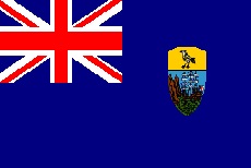 12x18" poly flag on a stick of St Helena