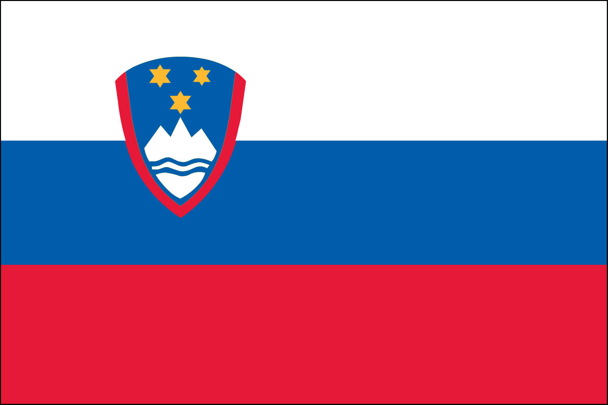 12x18" poly flag on a stick of Slovenia