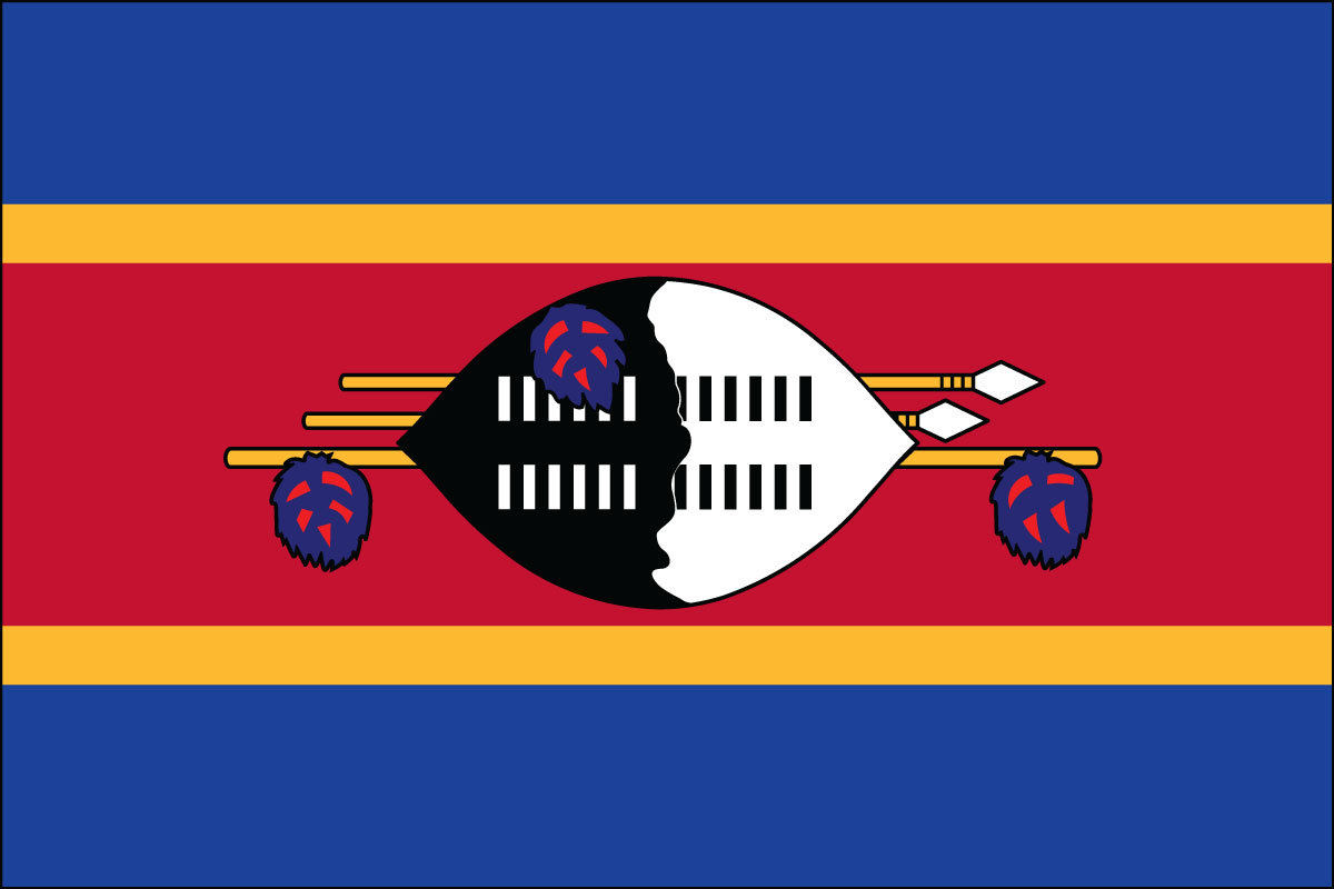 2x3' Poly flag of Eswatini (Swaziland)