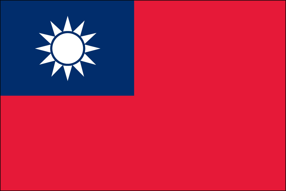 12x18" poly flag on a stick of Taiwan