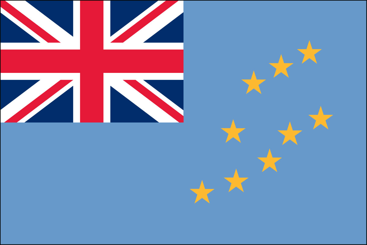 12x18" poly flag on a stick of Tuvalu