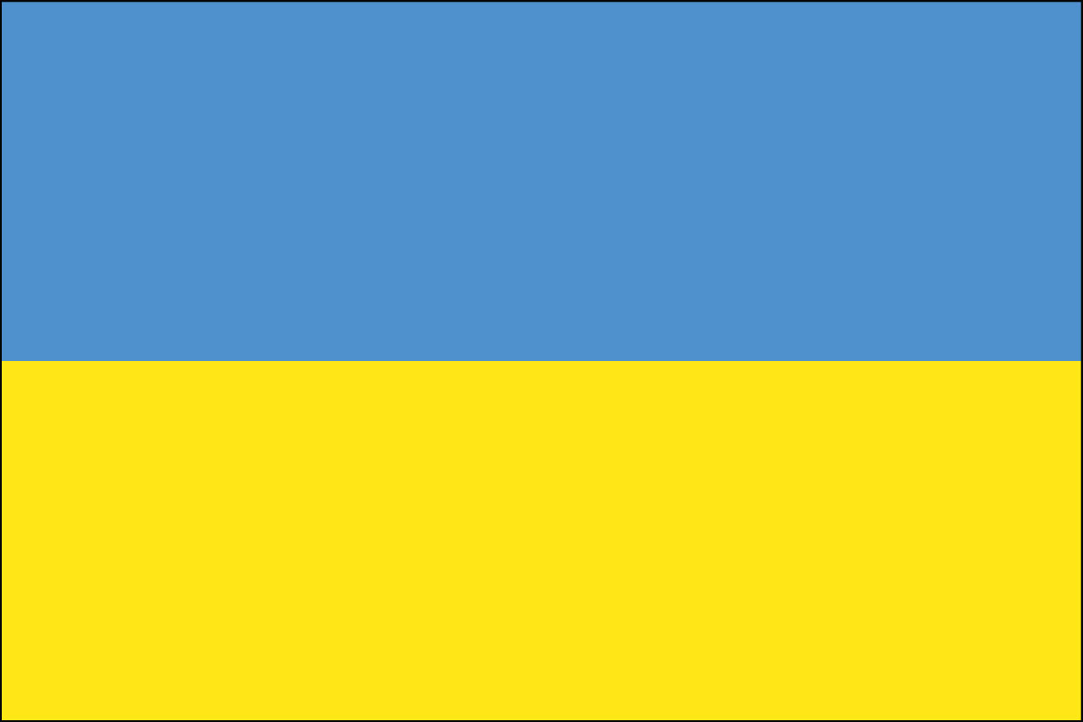 12x18" poly flag on a stick of Ukraine