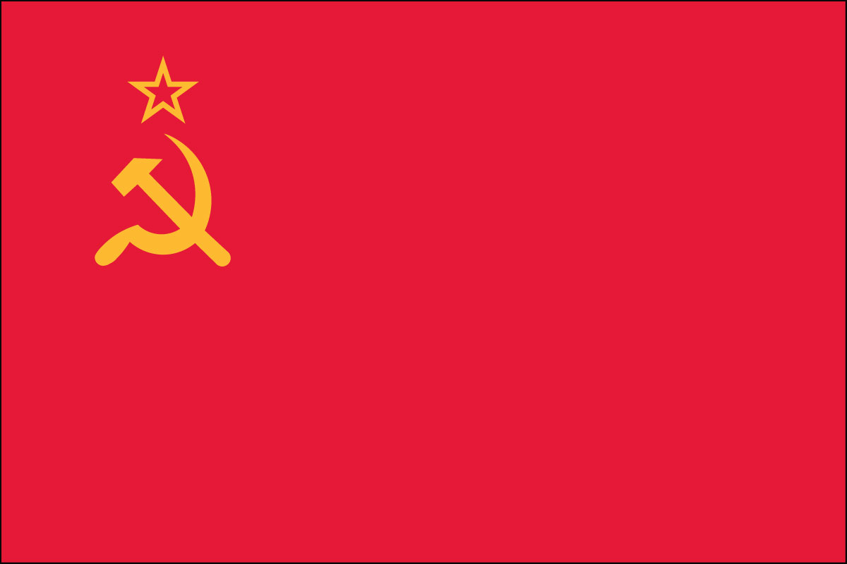 12x18" poly flag on a stick of USSR