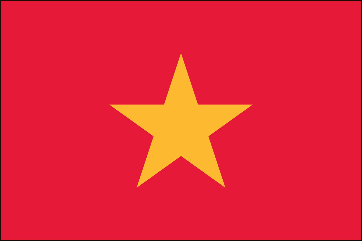 12x18" poly flag on a stick of Vietnam
