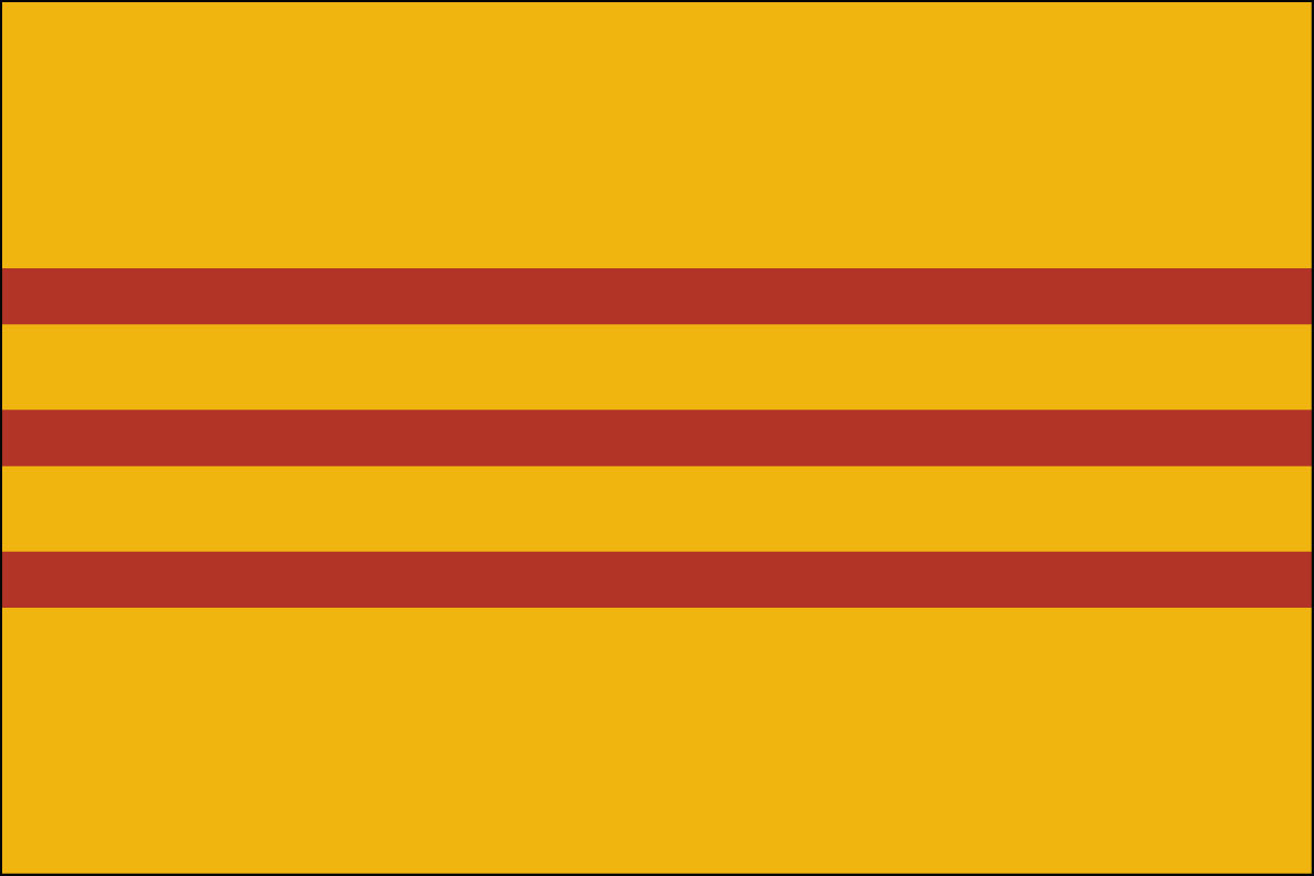 12x18" poly flag on a stick of South Vietnam
