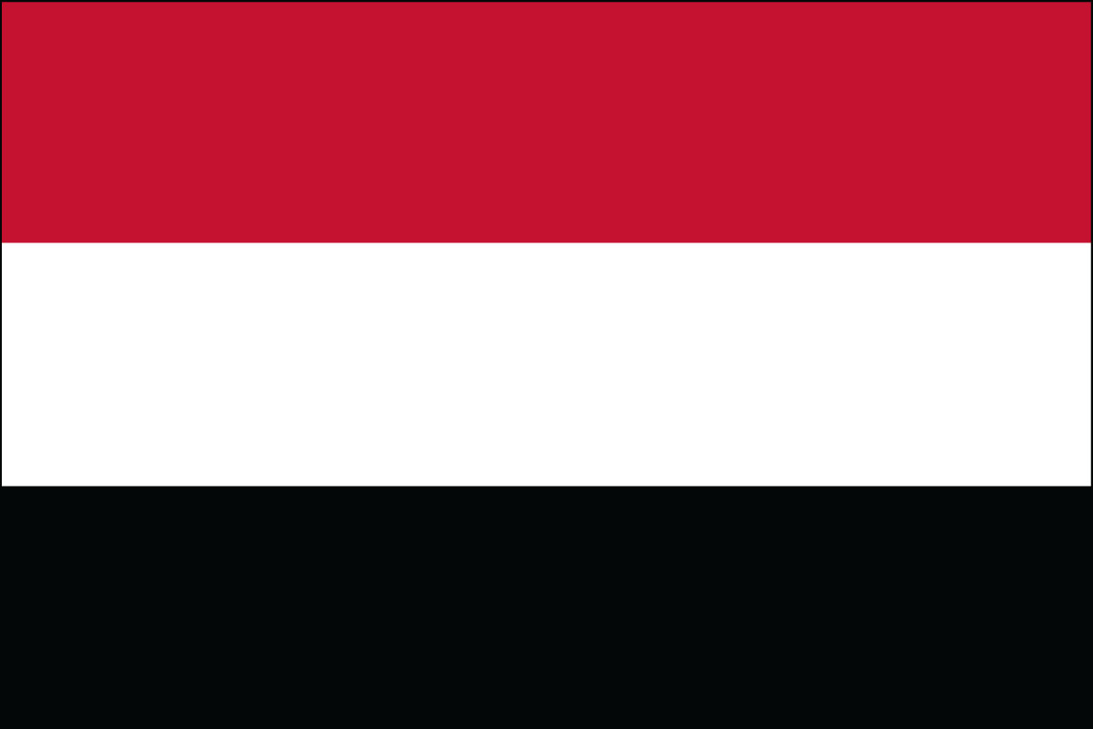 12x18" poly flag on a stick of Yemen