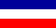 12x18" poly flag on a stick of Yugoslavia