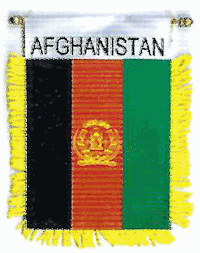 Mini-Banner with flag of Afghanistan