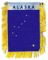 Mini-Banner with flag of Alaska