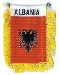 Mini-Banner with flag of Albania