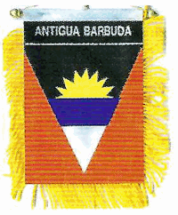 Mini-Banner with flag of Antigua and Barbuda