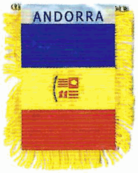 Mini-Banner with flag of Andorra
