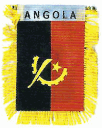 Mini-Banner with flag of Angola
