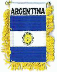 Mini-Banner with flag of Argentina