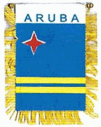 Mini-Banner with flag of Aruba