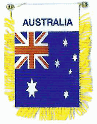 Mini-Banner with flag of Australia