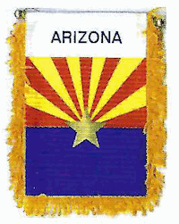 Mini-Banner with flag of Arizona
