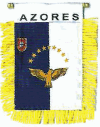 Mini-Banner with flag of Azores