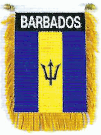 Mini-Banner with flag of Barbados