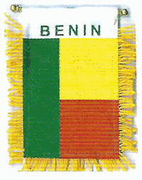 Mini-Banner with flag of Benin