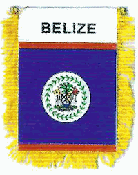 Mini-Banner with flag of Belize