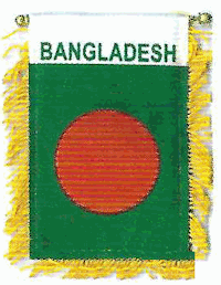 Mini-Banner with flag of Bangladesh
