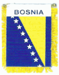 Mini-Banner with flag of Bosnia