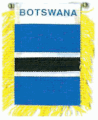Mini-Banner with flag of Botswana