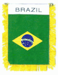 Mini-Banner with flag of Brazil