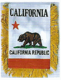 Mini-Banner with flag of California