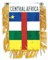 Mini-Banner with flag of Central African Republic